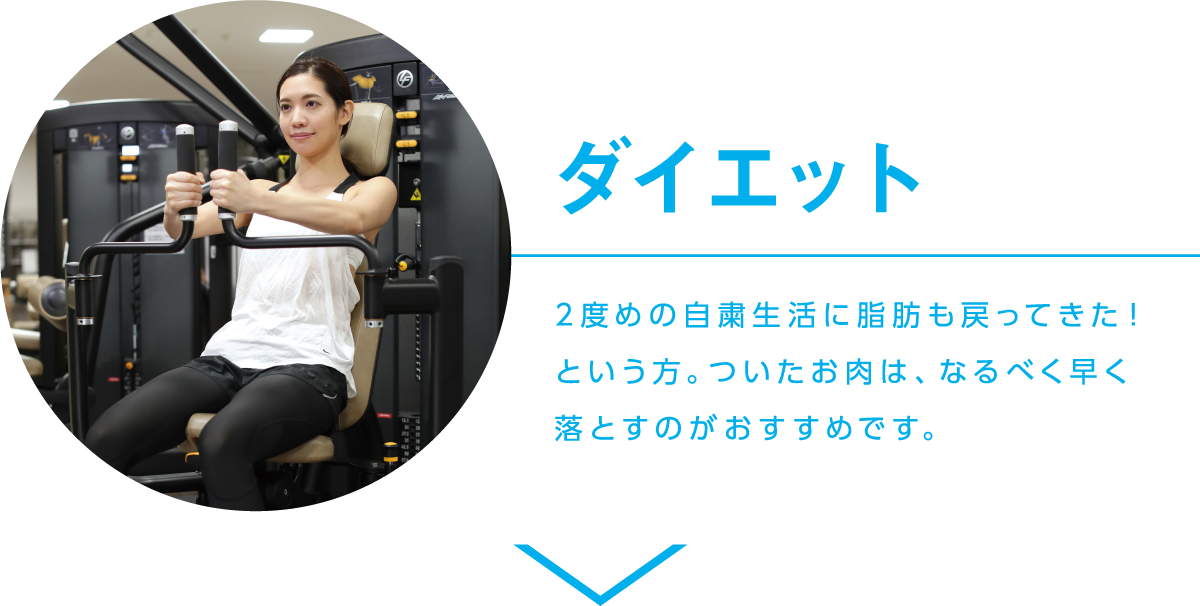 ダイエット 2度めの自粛生活に脂肪も戻ってきた！という方。ついたお肉は、なるべく早く落とすのがおすすめです。