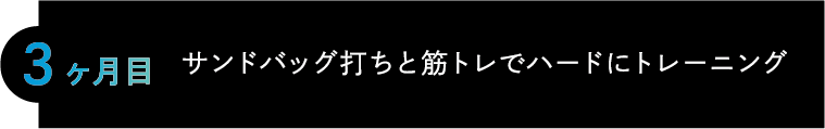 3ヶ月目 サンドバッグ打ちと筋トレでハードにトレーニング