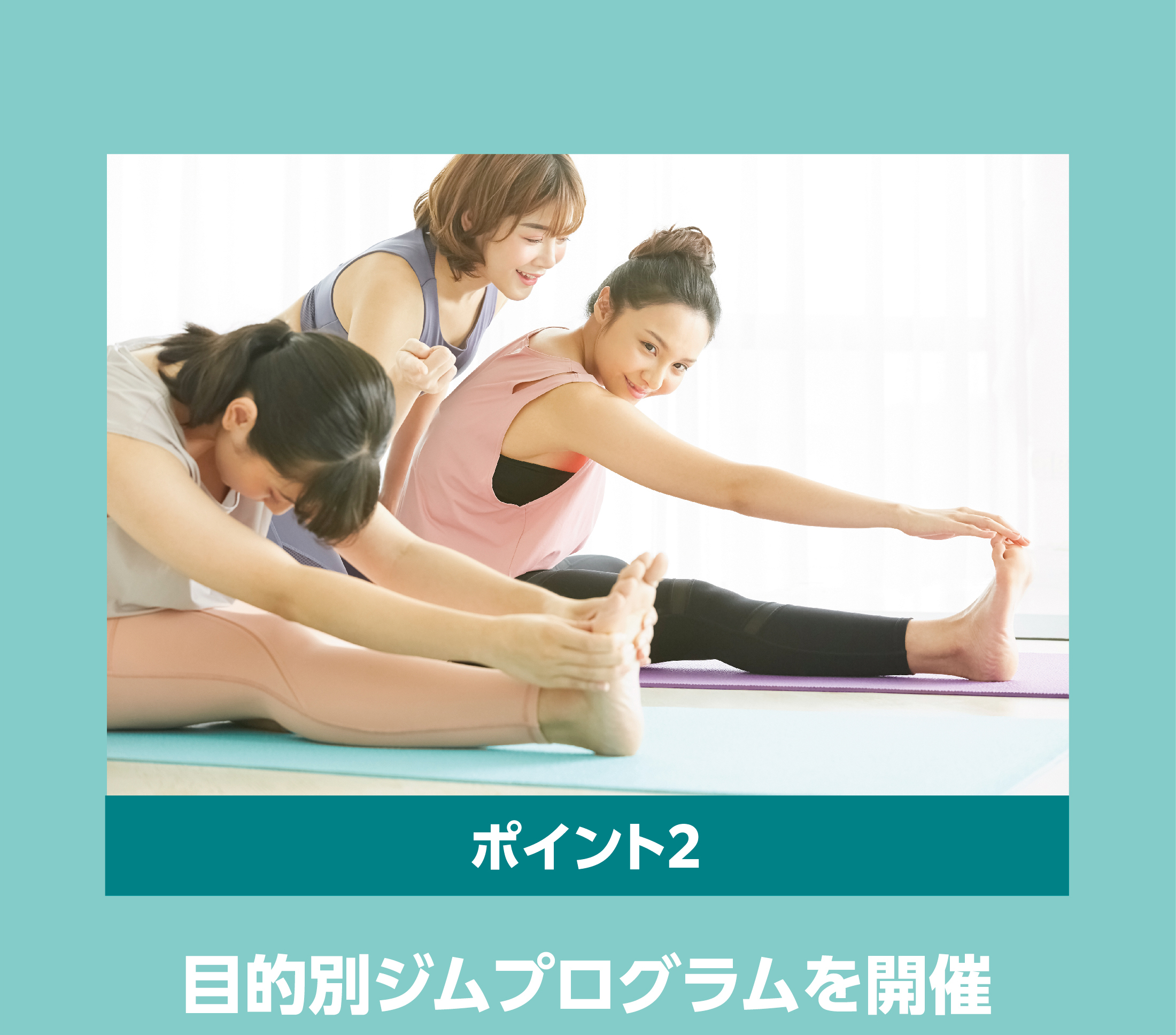 ポイント2 目的別ジムプログラム展開