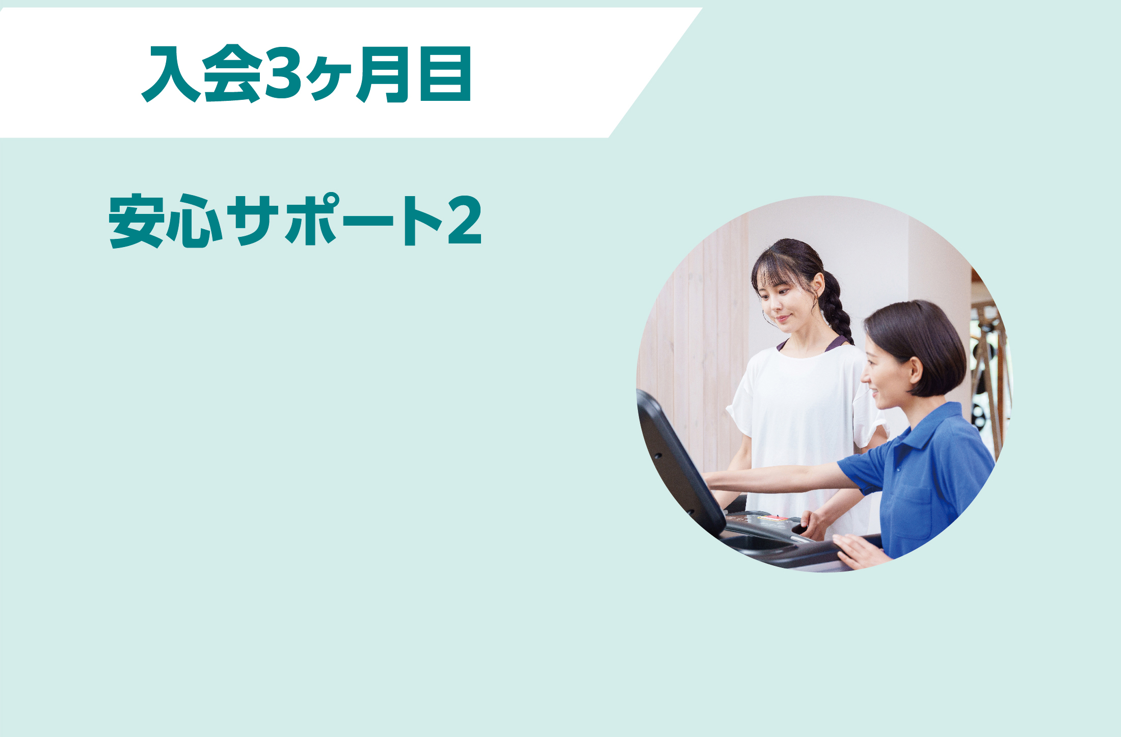 安心サポートロードマップ 入会3ヶ月目