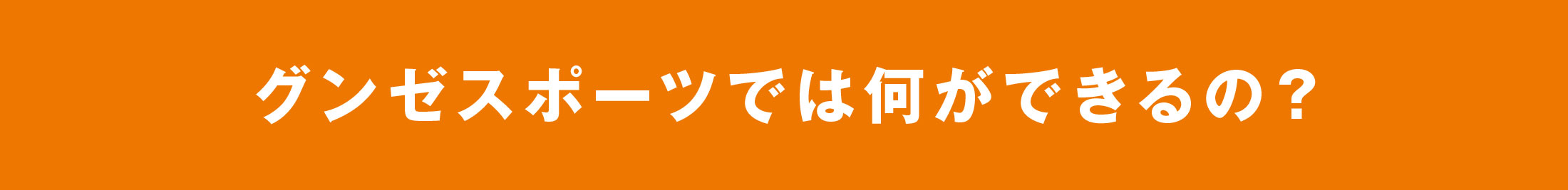 グンゼスポーツでは何ができるの？