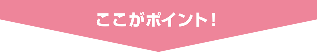 ここがポイント！