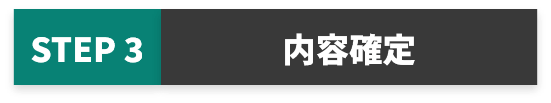 内容確定