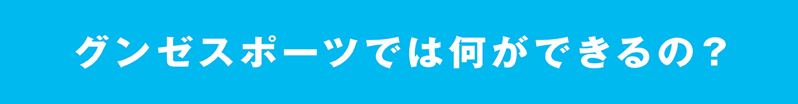 グンゼスポーツでは何ができるの？